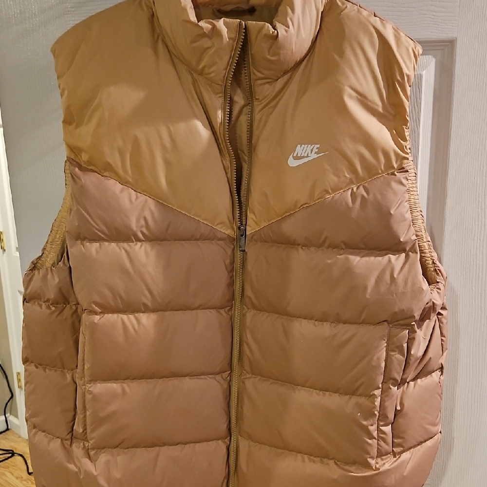 Nike Light Brown Puffer Vest